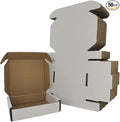 50 Pack 4x4x1'' Small Shipping Boxes, White Corrugated Cardboard Mailers for Mailing Packaging Business (W441-50)