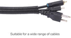 Alex Tech 100ft - 1/4 inch Split Wire Loom Tubing - Black