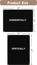 Mifuro Magnetic Glass Whiteboard，48"x36" Wall Mounted Frameless Dry Erase Board for Office, Home & School Black