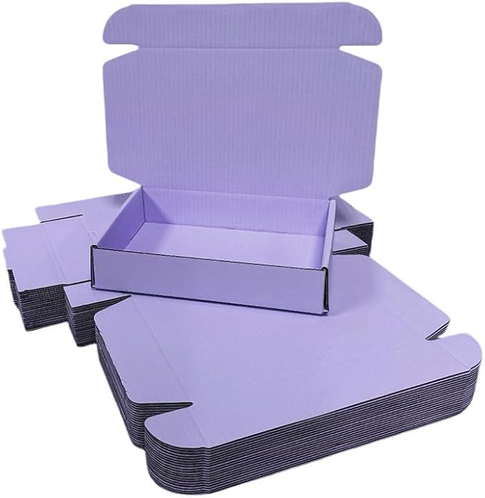 20 Pcs 15.8 x 10.2 x 2 inches Shipping Boxes for Small Business Cardboard Corrugated Mailer Boxes for Shipping Packaging Holidays Craft Gifts Giving Products (Lavender, 15.8 x 10.2 x 2")