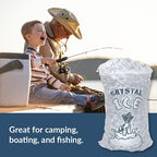 Pinnacle Mercantile Plastic Ice Bags 10 Lb. with Draw String Closure Pack 100