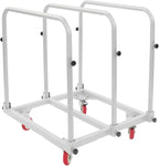 Steel Panel Truck, 1400lbs Heavy Duty Lumber Drywall Dolly Cart with 4" Swivel Casters, Table Dolly with Crossbeam & 3 Side Handrails for Garage, Home, Warehouse, 31" L X 28" W X 35" H (Grey)