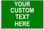 Aluminum Weatherproof Metal Sign Multiple Sizes Custom Personalized Text Here Green White Directions Horizontal Street Signs 14x10Inches