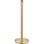 VEVOR Stanchions and Velvet Ropes 4Pcs, Solid Base with Stainless Steel Post, 5ft Red Velvet Ropes and Posts, Crowd Control Barriers Gold Stanchions, Red Carpet Runner Poles for Party Supplies