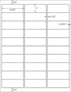 Coopaty 1" X 2-5/8" inch Shipping Labels, 30 Up FBA Barcode Address Mailing Label White Blank for Laser Inkjet Printer (1000 Sheets, 30000 Labels)