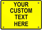 Aluminum Weatherproof Metal Sign Multiple Sizes Custom Personalized Text Here Yellow Black Caution Horizontal Street Signs 10x7Inches