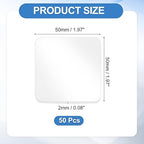 uxcell 50Pcs Double Sided Adhesive Pads, 1.97" x 1.97" Clear Removable Heavy Duty Mounting Tape Picture Hanging Sticky Adhesive Pad for Wall, Poster Picture, DIY Craft