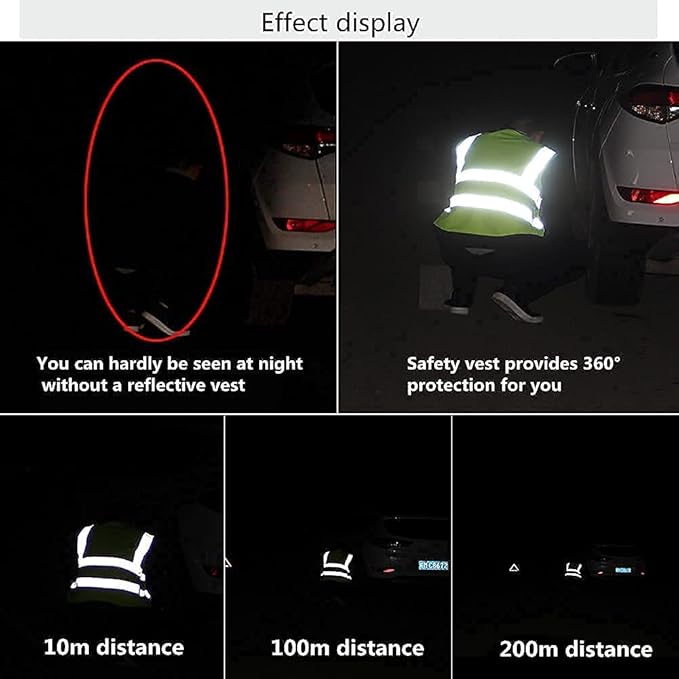 Tydon Guardian Reflective Safety Vest for Women Men High Visibility Security With Pocket Zipper Front Meet ANSI/ISEA Standard