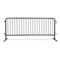 Crowd Control Warehouse Angry Bull Barricades Heavy Duty Crowd Control Metal Interlocking Barricade with Flat No-Trip Feet - 8.5 Ft. (Black) (20 Pack)