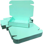 12 Pcs 14.2 x 11.8 x 2.4 inches Large Szie Corrugated Cardboard Gift Boxes Recyclable Shipping Boxes for Mailing & Holidays, Wedding, Birthday, Gifts Packaging (Mint green, 14.2 x 11.8 x 2.4")
