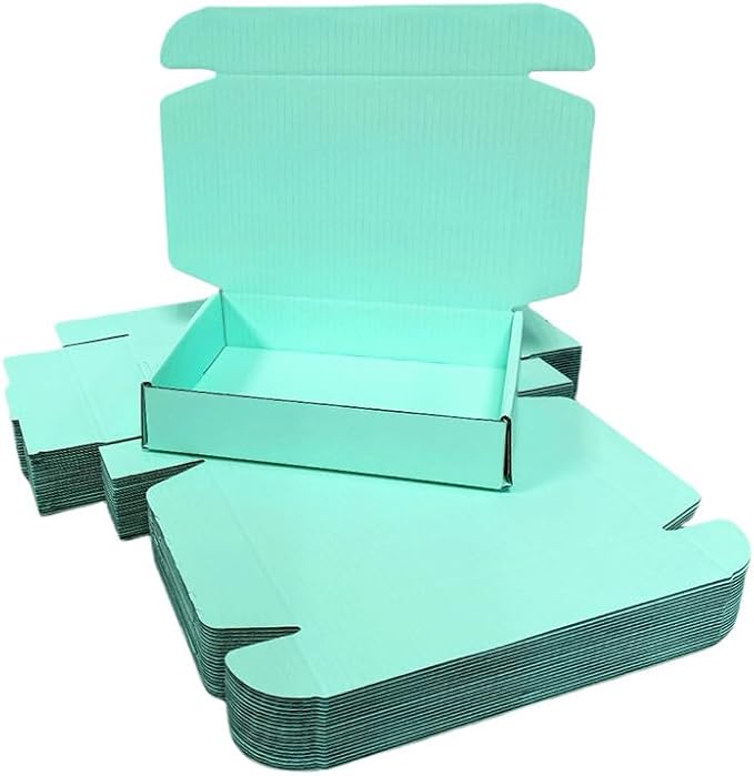 20 Pcs 14.2 x 10.2 x 2.4 inches Larger Size Shipping Boxes for Small Business Cardboard Corrugated Mailer Boxes for Shipping Packaging Holidays Craft Gifts Giving Products (Mint green)
