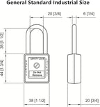 Lockout Tagout Locks, Safety Padlock, Loto Locks Keyed Differently Lock Out Tag Out 100 pcs Safety Padlocks Plastic with 100 Lockout TagOut Tags Red