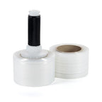 IDL Packaging 3" Stretch Wrap Mini Roll, 700 feet, 120 Gauge (Pack of 2) with a Plastic Handle Included – Industrial Grade Clear Plastic Wrap – Improved Protection for Packing, Moving, or Office