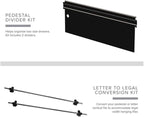 Pemberly Row 3 Drawers 27.75" Vertical Black Metal Filing Cabinet Lockable Pre-Assembled Stationary Letter Size for Home, Office