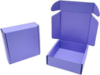 15 Pcs 6 x 6 x 2 inches Corrugated Cardboard Gift Boxes Recyclable Shipping Boxes for Mailing & Holidays, Wedding, Birthday, Gifts Packaging (Lavender, 6 x 6 x 2")
