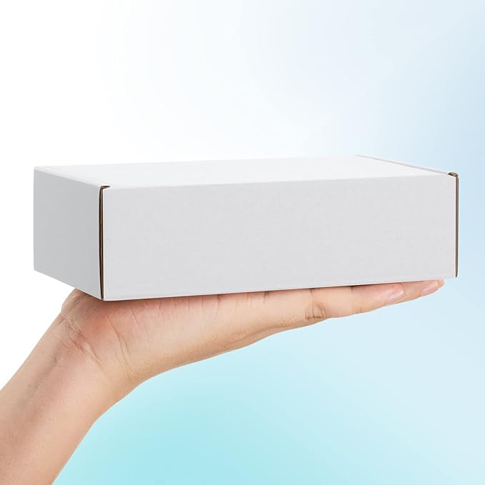 Shipping Boxes 7x5x2 inches White Small Mailing Boxes 25 Pack Cardboard Corrugated Box Mailers