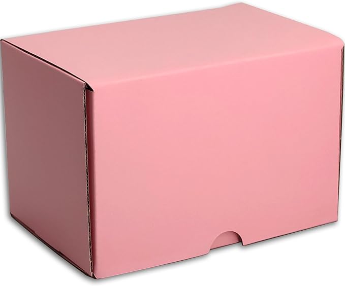 6x4x4 inches Small Shipping Boxes Set of 25 - Pink Mailer Corrugated Cardboard Boxes for Shipping Packaging Mailing Products
