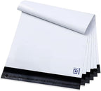 POLYSELLS 200 pcs 24x24 Inches White Poly Mailers Shipping Envelopes, Strong Adhesive Sealing, Waterproof, and Tear-resistant Postal Mailing Bags for Clothing, Books, and Accessories