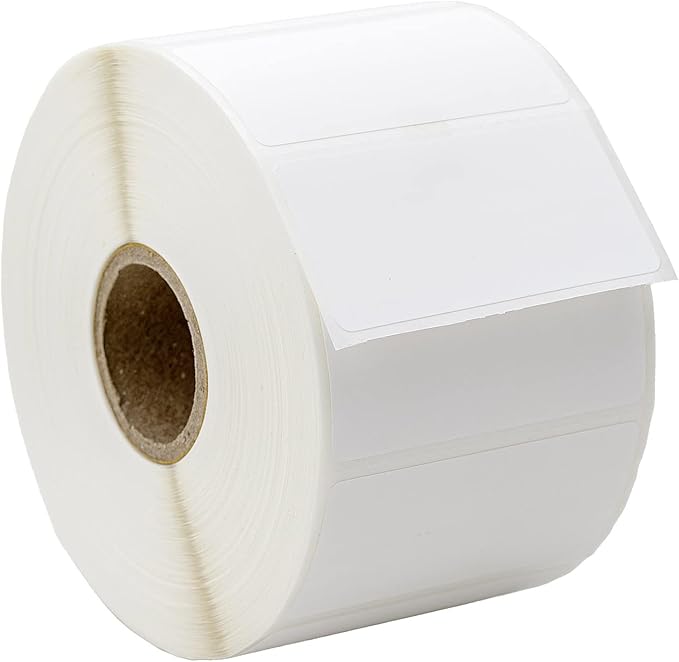 HOUSELABELS 2" x 1" Barcode Labels in Polypropylene Compatible with Zebra and Rollo Printers, 28 Rolls / 1,300 Labels per Roll