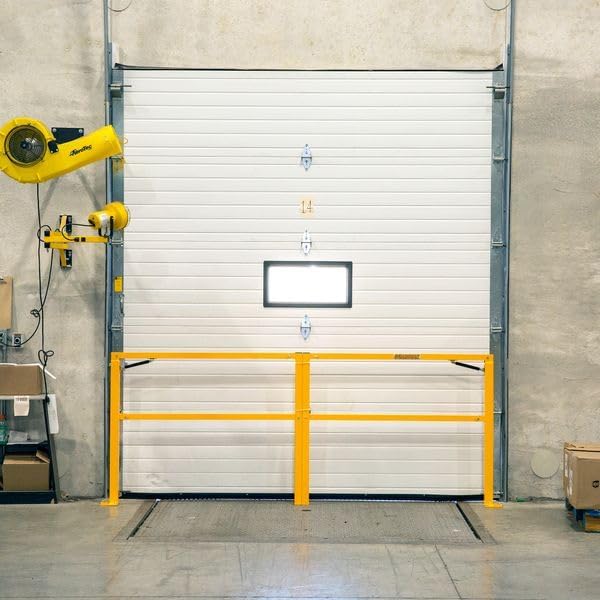 10' W Guardian Door Dock Gate for Loading Bay Fall Hazard Protection, Counterbalanced, Folding Design