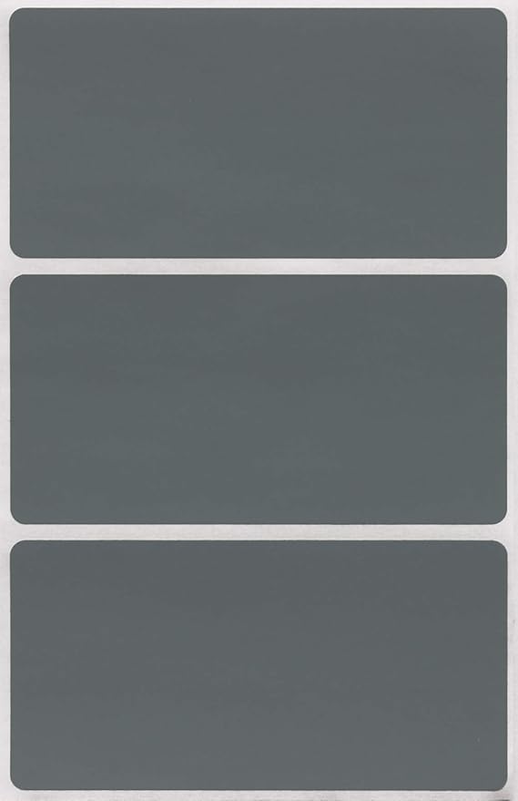 Royal Green Rectangular Stickers Color-Coding Labels for Organizing, Moving, and Storage Boxes 4" x 2" Stickers to Write On Name Tags, 300-Pack (Grey)