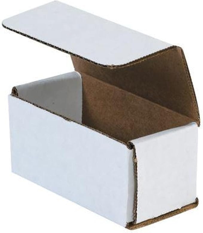 Secure Seal Shipping Boxes - 4x2x2" Mailers - White Foldable Corrugated Cardboard Packaging for Mailing, Moving, Storage, and Organizing - Strong Lightweight Foldable (Bulk 700 Pack)