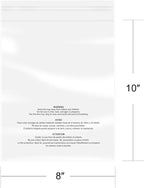 iMailer - 200 Pcs - 8" x 10",Clear Poly Bags with Suffocation Warning Self Seal 1.6 Mil for Clothing, T-Shirt, Brochure, Prints, Handicraft Gift-Permanent Glue