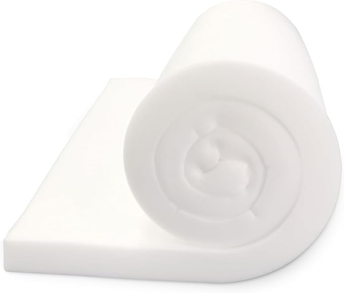 Foamy Foam High Density 3 inch Thick, 18 inch Wide, 72 inch Long Upholstery Foam, Cushion Replacement