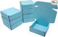 15 Pcs 6 x 6 x 2 inches Corrugated Cardboard Gift Boxes Recyclable Shipping Boxes for Mailing & Holidays, Wedding, Birthday, Gifts Packaging (Sky Blue, 6 x 6 x 2")