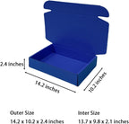 20 Pcs 14.2 x 10.2 x 2.4 inches Larger Size Shipping Boxes for Small Business Cardboard Corrugated Mailer Boxes for Shipping Packaging Holidays Craft Gifts Giving Products (Industrial Blue)