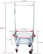 Charcoal Grey with Double Pole Rack, 2.5-Bu (Red or Blue Trim) (Chacoal Grey and Red)