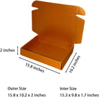 20 Pcs 15.8 x 10.2 x 2 inches Shipping Boxes for Small Business Cardboard Corrugated Mailer Boxes for Shipping Packaging Holidays Craft Gifts Giving Products (Copper, 15.8 x 10.2 x 2")