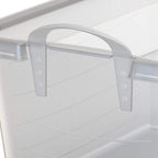 Life Story 18 Pack Light Duty Stackable Storage Bin, 55 Quart Home Organizer, Versatile Lightweight Locking Bins with Carrying Handles, Clear