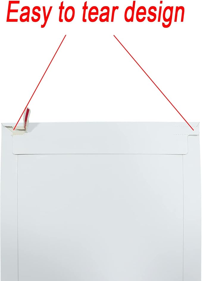Rigid Mailers 30 Pack 6.25 x 8.25 inches White Self Seal Stay Flat Bulk Cardboard Kraft No Bend Mailers Peel and Seal for Document Photos Pictures Papers Files CD