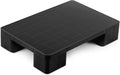 1 Pcs Plastic Pallet for Basement Storage Easy Stack Lightweight Floor Pallet Display Flooring Room Supermarket Christmas, Support up to 2000 Lbs (23'' L X 16'' W X 4.7'' H,Black)