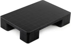 1 Pcs Plastic Pallet for Basement Storage Easy Stack Lightweight Floor Pallet Display Flooring Room Supermarket Christmas, Support up to 2000 Lbs (23'' L X 16'' W X 4.7'' H,Black)