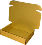 10 Pcs 11.8 x 7.9 x 3.2 inches Corrugated Cardboard Gift Boxes Recyclable Shipping Boxes for Mailing & Holidays, Wedding, Birthday, Gifts Packaging (Gold, 11.8 x 7.9 x 3.2")