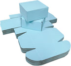 15 Pcs 6 x 6 x 3 inches Corrugated Cardboard Gift Boxes Recyclable Shipping Boxes for Mailing & Holidays, Wedding, Birthday, Gifts Packaging (Sky Blue, 6 x 6 x 3")