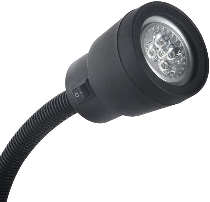 Led Machine Work Lights 5W 110V Waterproof IP54 Bolt on Industrial Light with Plus Long Gooseneck Lamp (1000mm)