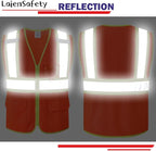 Reflective Safety Vest for Men Women with Multiple Pockets Class 2 High Visibility Mesh Vest Hi Vis Construction Work Vest,Meets ANSI/ISEA Standards(EK1-178-Orange-3XL)
