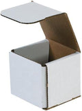 Secure Seal Shipping Boxes - 3x3x3" Mailers - White Foldable Corrugated Cardboard Packaging for Mailing, Moving, Storage, and Organizing - Strong Lightweight Foldable (Bulk 450 Pack)
