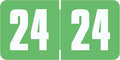 2024 Year Labels, Doctor Stuff 2024 Chart Stickers, Light Green Color Coded, Safeguard Style, USA Made Year Stickers for End Tab File Folders, 500/Roll, 1 Roll, 3/4" x 1-1/2"