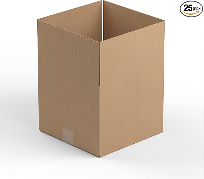 8" x 8" x 7" Kraft Corrugated RSC Shipping Box - 25/Bundle