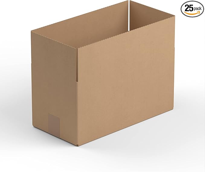 12" x 6" x 6" Kraft Corrugated RSC Shipping Box - 25/Bundle