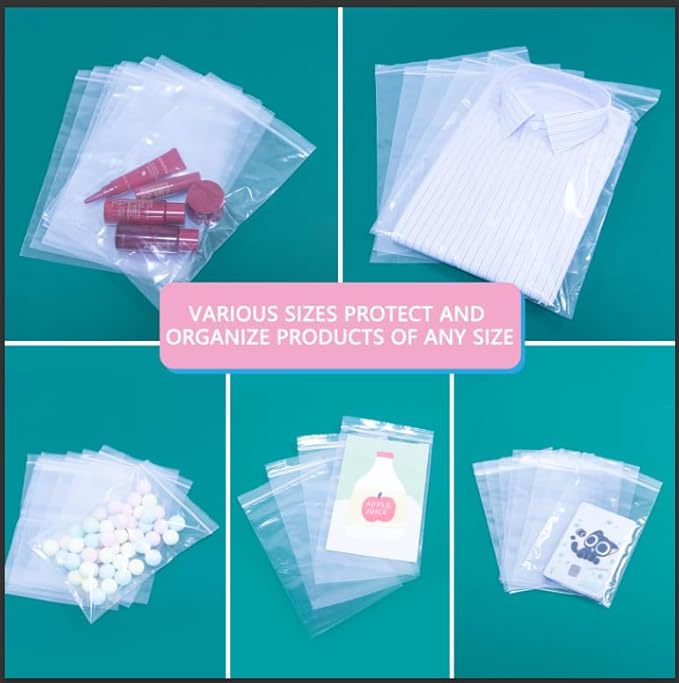iMailer - 500 Pcs- 4" x 6" Clear Small Zip Bag - Reclosable Zip Plastic Poly Bags 2 Mil with Resealable Lock Seal Zipper for Photo, Jewelry, Bakery, Treats, Party Favors
