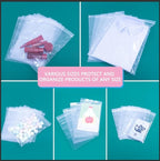 iMailer - 500 Pcs- 5" x 7" Clear Small Zip Bag - Reclosable Zip Plastic Poly Bags 2 Mil with Resealable Lock Seal Zipper for A2 A4 A6 Cards & Envelopes, Bakery, Cookies, Sandwich
