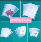 iMailer - 500 Pcs- 12" x 15" Large Plastic Zip Poly Bags- Clear Zip Storage Bag for Clothing, T-Shirts, Pants
