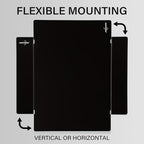 Magnetic Glass Blackboard - Glass Dry Erase Board 36"x24" Large Frameless Board for Walls Office School and Home,Black