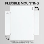 Wall-Mounted Magnetic Glass White Board - Dry Erase Glass Board Wall Mounted, Ideal for Office Classroom School Kitchen and Home, Durable Whiteboard Frameless (48''x36'').