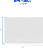 100 Count 7" x 10" Shipping Label Envelopes, Clear Packing List Pouches with Self-Adhesive Back, Top Loading for Shipping Labels Sleeves, for Packing Slips, Labels Invoices & Paperwork. GPI